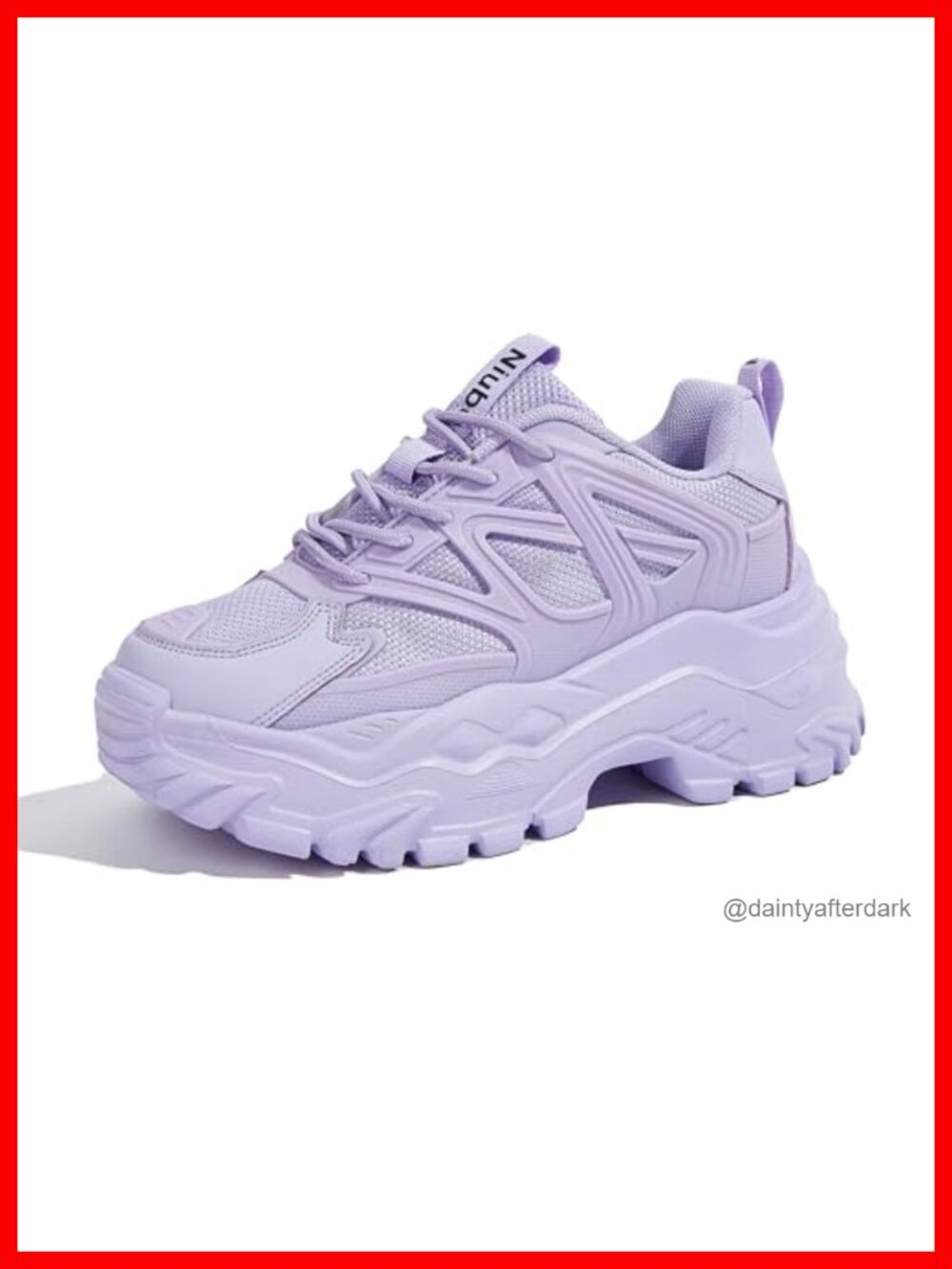 Platform Chunky Sneakers Lace Up Comfortable Walking Athletic Shoes